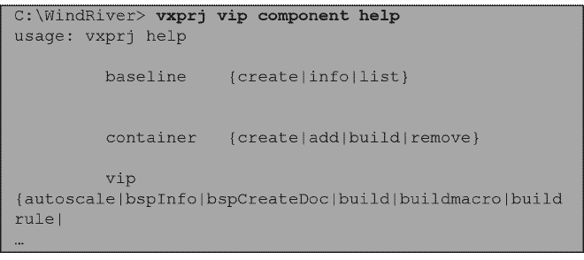 vxprj vip help