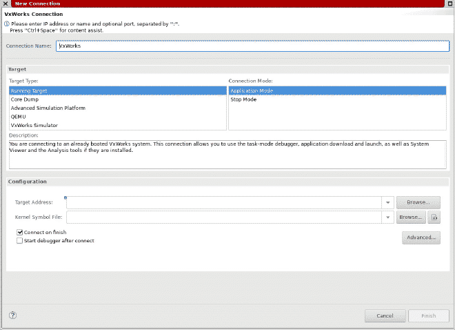 Target Types in New Connection